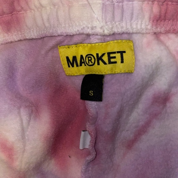 Chinatown Market Tye Dye Pink and Yellow Athletic Sweat Shorts Size Small - Picture 4 of 4